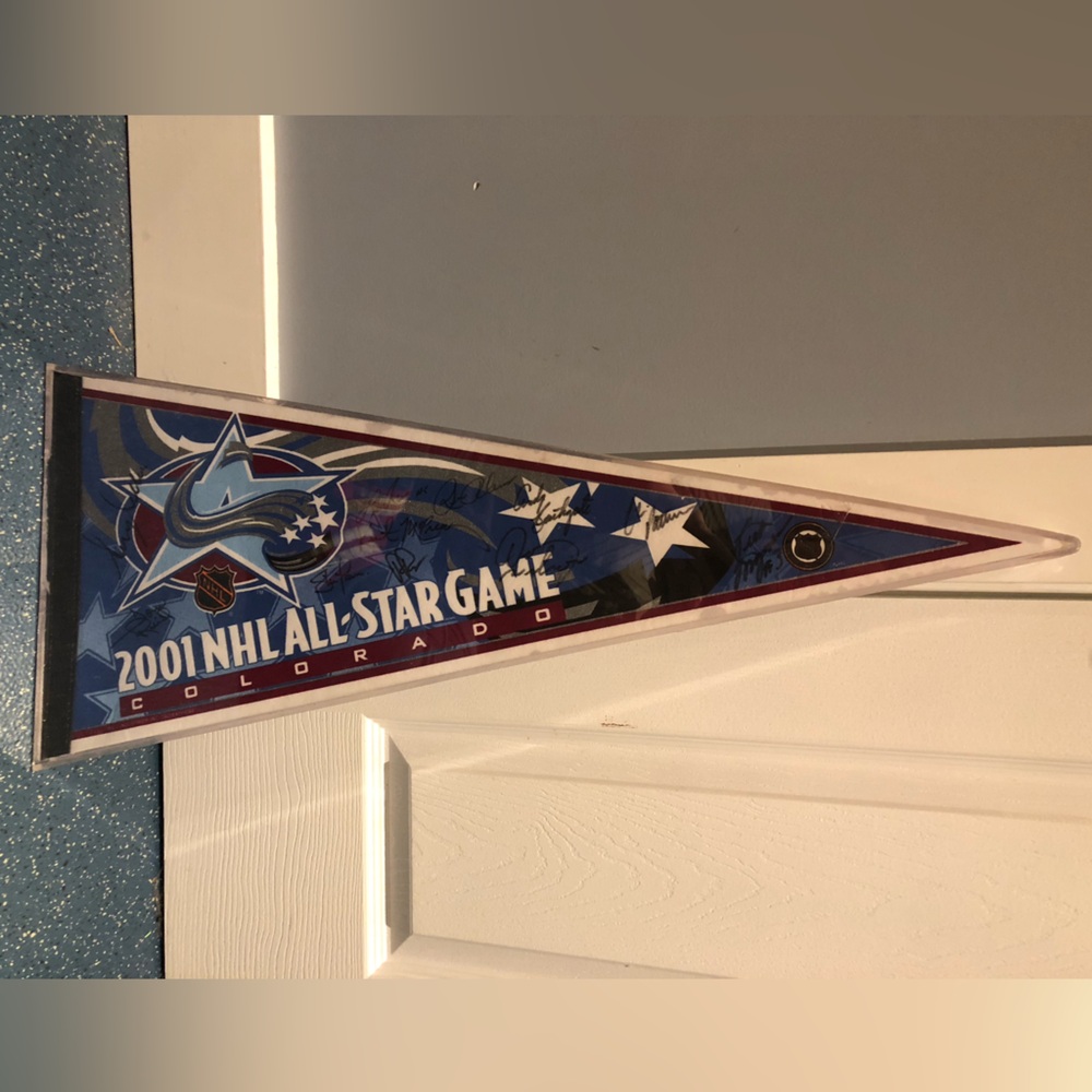 2001 NHL All Star Hockey Game Signed Pennant